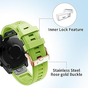 Amazon.com: 20mm Quick Release Silicone Band for Garmin Fenix 8